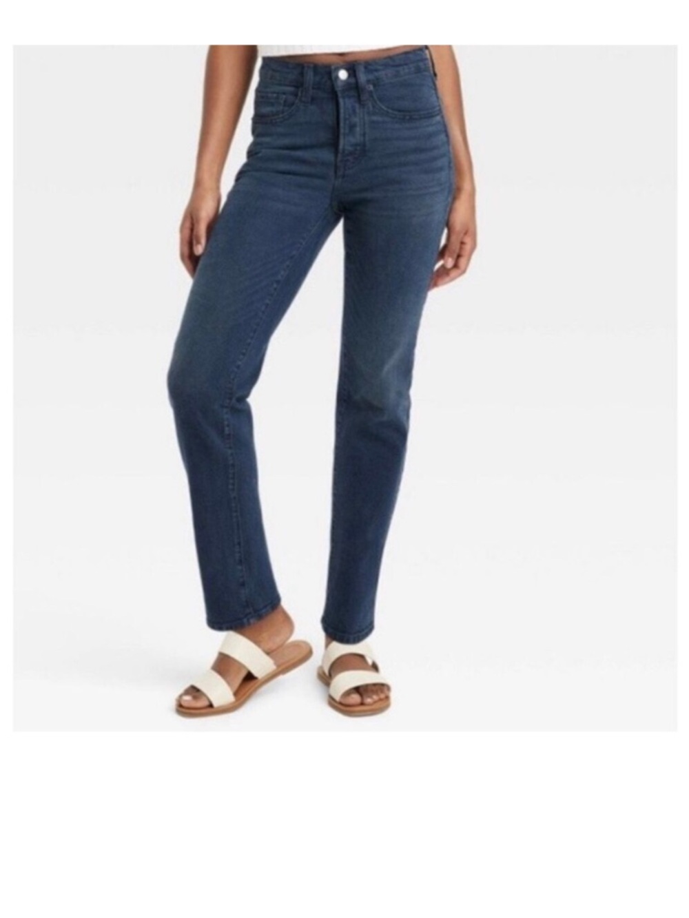 Universal Thread 80’s Mid Rise Slim Leg Denim Jeans Dark Wash Blue size 4 NWT